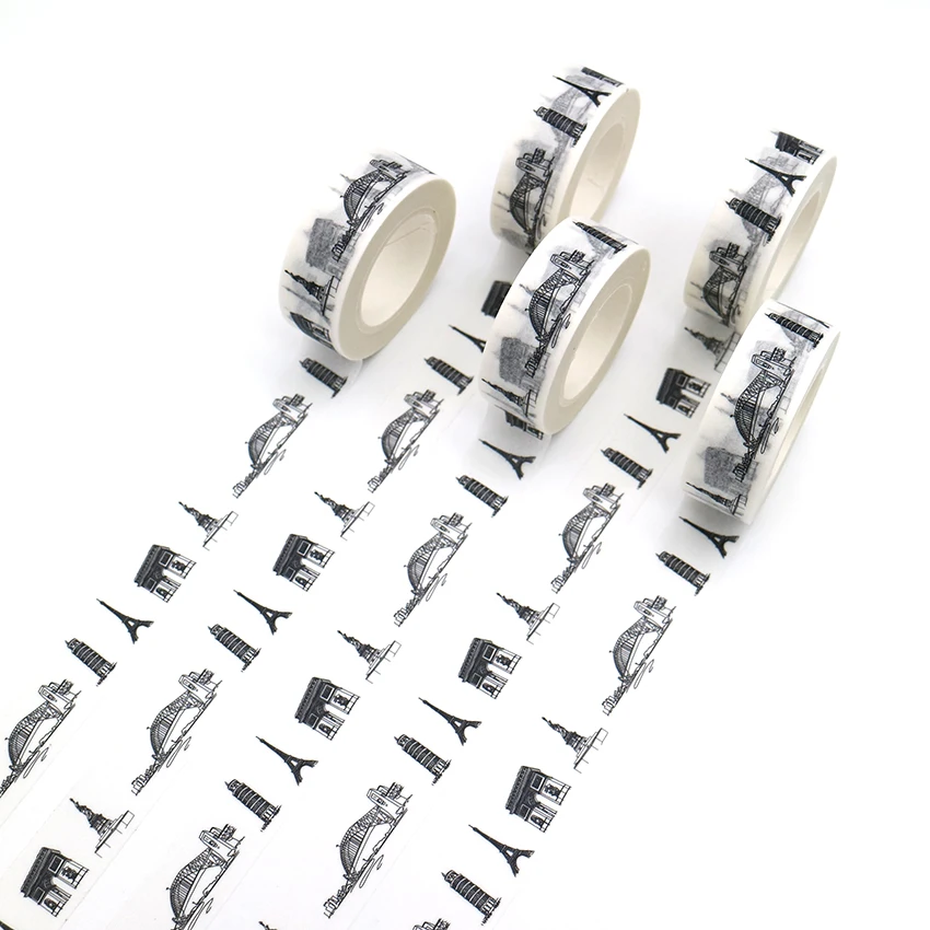1PCS Creative European Architecture Washi Tape DIY Decorative Tape Color Paper Office Adhesive Stationery Masking Tape Sticker
1PCS Creative European Architecture Washi Tape DIY Decorative Tape Color Paper Office Adhesive Stationery Masking Tape Sticker