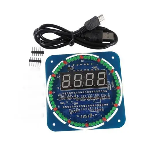 10pcs/lot Rotating 51 mcu electronic clock kit ds1302 clock learning board 18b20
10pcs/lot Rotating 51 mcu electronic clock kit ds1302 clock learning board 18b20