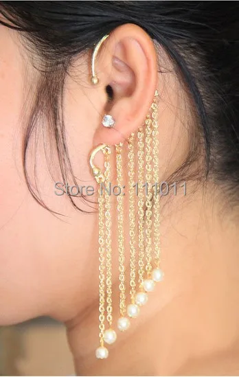 NanBo New Gold Gothic Punk Tassel Chains Pearl Personality Clip Earring For Women Party Gifts
NanBo New Gold Gothic Punk Tassel Chains Pearl Personality Clip Earring For Women Party Gifts