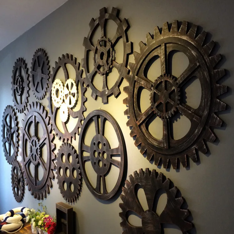 Retro Decor Wall Mural Decoration Industry Wind Gear Pendant LOFT Old Bar Personality Mural Decoration Coffee Shop Old Furniture
Retro Decor Wall Mural Decoration Industry Wind Gear Pendant LOFT Old Bar Personality Mural Decoration Coffee Shop Old Furniture