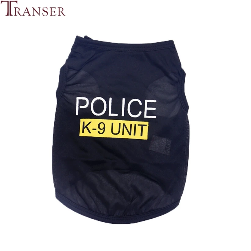 Transer POLICE K-9 UNIT Letter Print Black Dog Vest Tank Top Pet Dog Summer Sleeveless Shirt 80321
Transer POLICE K-9 UNIT Letter Print Black Dog Vest Tank Top Pet Dog Summer Sleeveless Shirt 80321