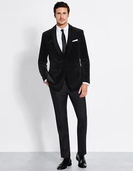 High quality custom men's suit black shawl lapel two buttons groom pioneer 2 best men (jacket + pants + tie)
High quality custom men's suit black shawl lapel two buttons groom pioneer 2 best men (jacket + pants + tie)