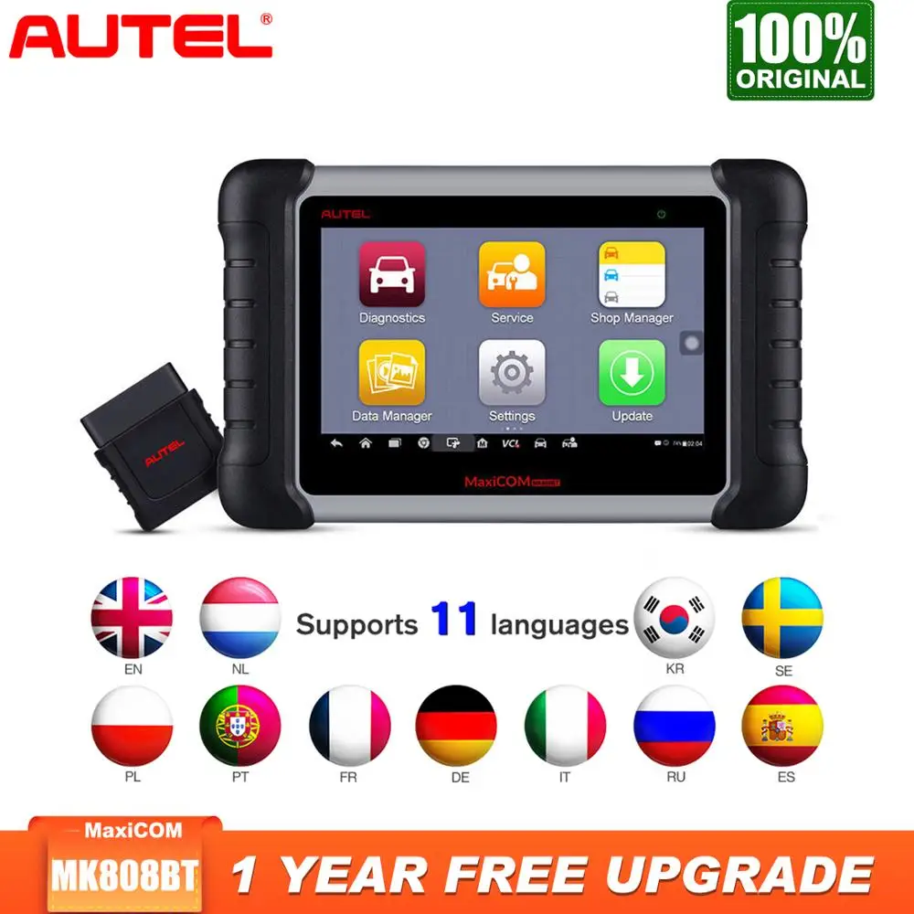2019 Newest Autel MaxiCOM MK808BT OBD2 Scanner Car Diagnostic Tool Auto IMMO/EPB/SAS/BMS/TPMS/DPF Upgraded Version of MK808
2019 Newest Autel MaxiCOM MK808BT OBD2 Scanner Car Diagnostic Tool Auto IMMO/EPB/SAS/BMS/TPMS/DPF Upgraded Version of MK808