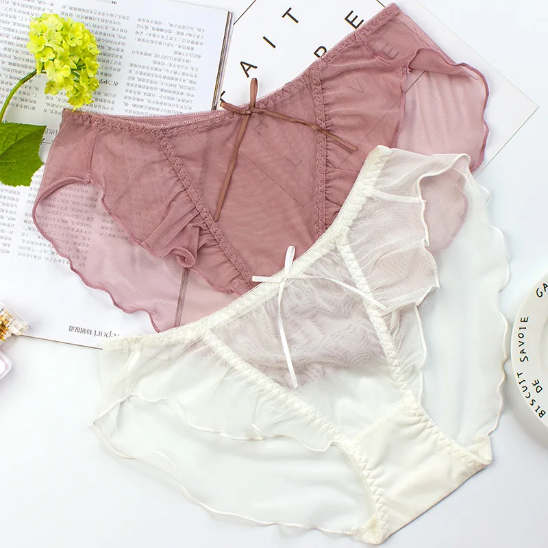Fashion Sexy Panties Women'S Underwear Sexy Full Transparent Mesh Ruffled Cotton Comfortable Sports Sexy Low Waist Panties Women
Fashion Sexy Panties Women'S Underwear Sexy Full Transparent Mesh Ruffled Cotton Comfortable Sports Sexy Low Waist Panties Women
