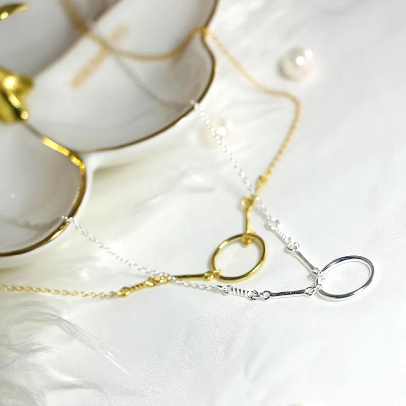 Silver 925 Jewelry European and American Fashion Circle Necklace 925 Sterling Silver Clavicle Necklace for Women
Silver 925 Jewelry European and American Fashion Circle Necklace 925 Sterling Silver Clavicle Necklace for Women