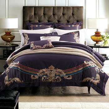 Luxury European Purple White Green Blue 60S Egyptian Cotton Royal Embroidery Bedding Set Duvet Cover Bed sheet/Linen Pillowcases 
Luxury European Purple White Green Blue 60S Egyptian Cotton Royal Embroidery Bedding Set Duvet Cover Bed sheet/Linen Pillowcases