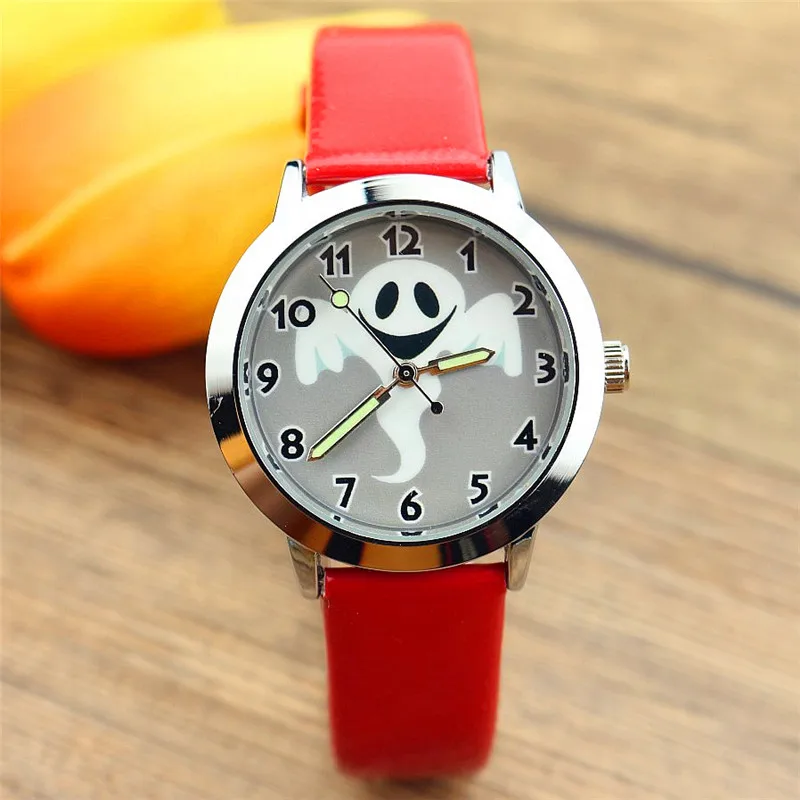 Nazeyt cute cartoon ghost dial children Halloween gift clock boys and girls skull design leather watch Reloj de cuarzo infantil
Nazeyt cute cartoon ghost dial children Halloween gift clock boys and girls skull design leather watch Reloj de cuarzo infantil