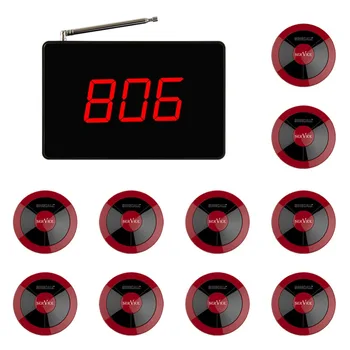SINGCALL Calling System, 1 small display, big screen SC-R15 and 10 pcs waterproof red buttons for customers
SINGCALL Calling System, 1 small display, big screen SC-R15 and 10 pcs waterproof red buttons for customers