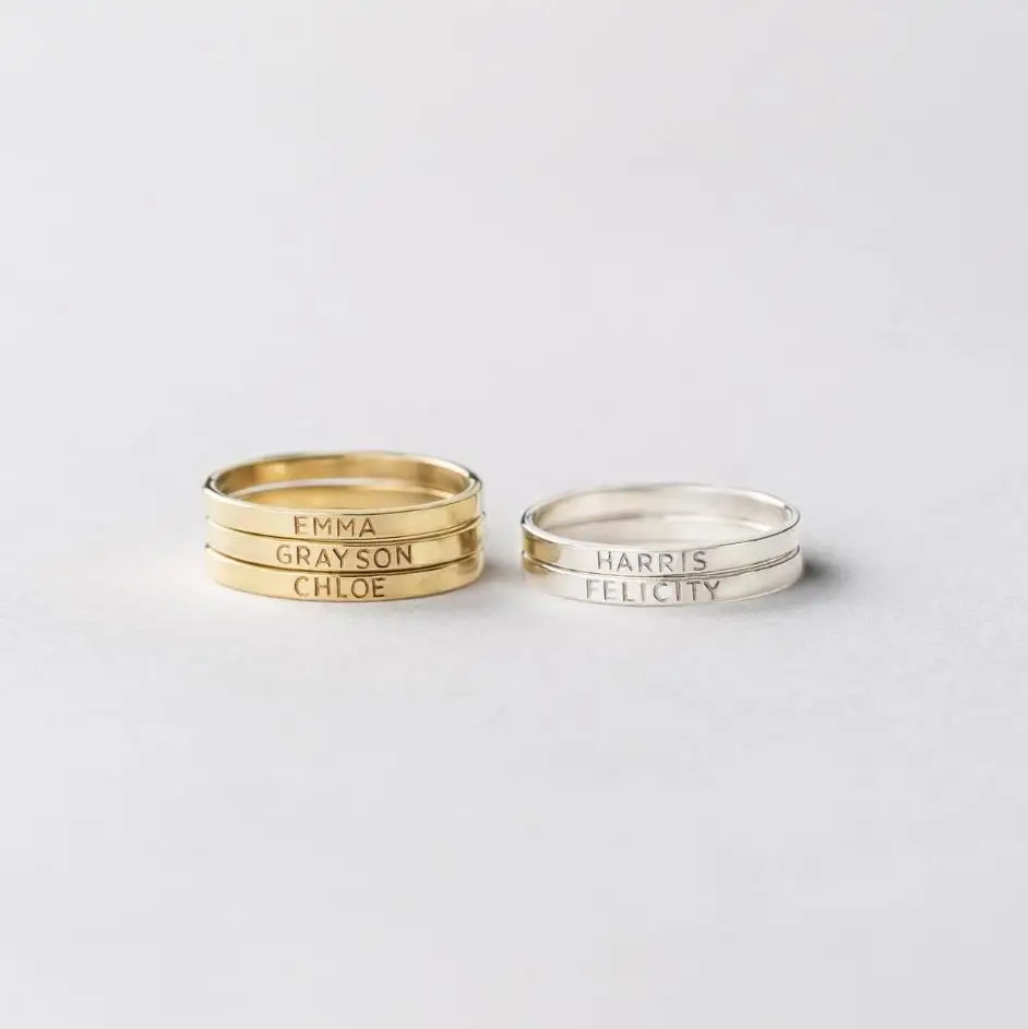 Personalized Ring Stacks Custom Name Stack Ring Band Dainty Initials Minimal Stacking Personalized Rings
Personalized Ring Stacks Custom Name Stack Ring Band Dainty Initials Minimal Stacking Personalized Rings