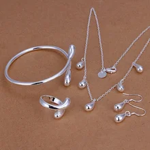 wedding party A jewelry charm classic women necklace bangle Drop Earrings rings fashion Silver color jewelry sets S220 wedding party A jewelry charm classic women necklace bangle Drop Earrings rings fashion Silver color jewelry sets S220