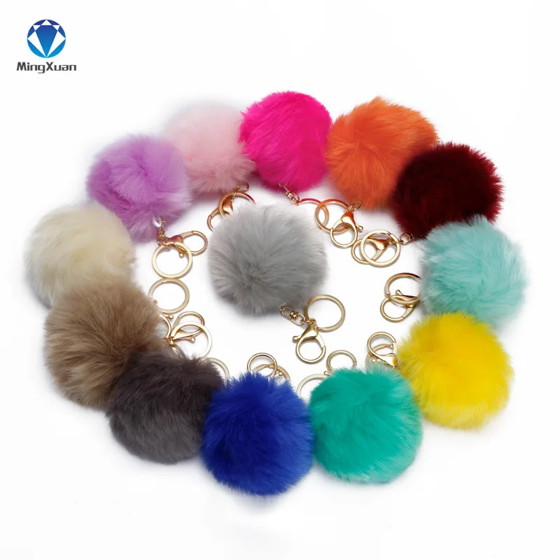 MINGXUAN Fake Fur pom pom Keychain 8cm llavero pompon keychain Keyring Golden Chains Fake Fox Rabbit Fur Chain
MINGXUAN Fake Fur pom pom Keychain 8cm llavero pompon keychain Keyring Golden Chains Fake Fox Rabbit Fur Chain