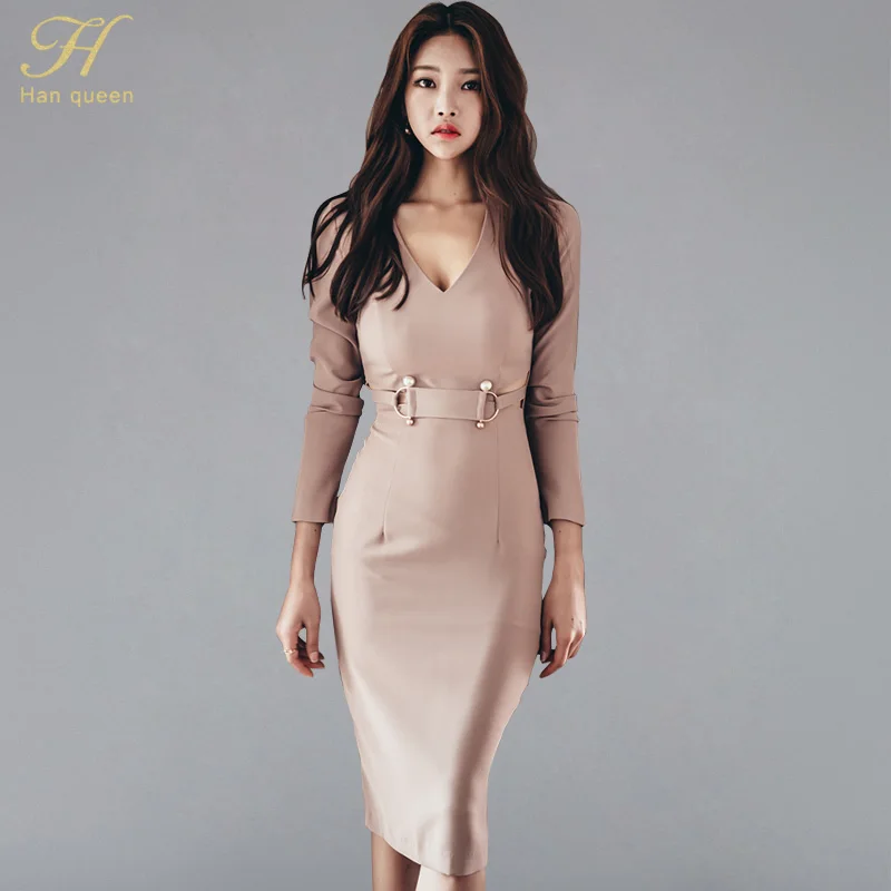H Han Queen Autumn Women Sexy Dew belly Pink Bodycon Pencil Sheath Retro Formal Wedding Evening Party Special Occasion Dress
H Han Queen Autumn Women Sexy Dew belly Pink Bodycon Pencil Sheath Retro Formal Wedding Evening Party Special Occasion Dress