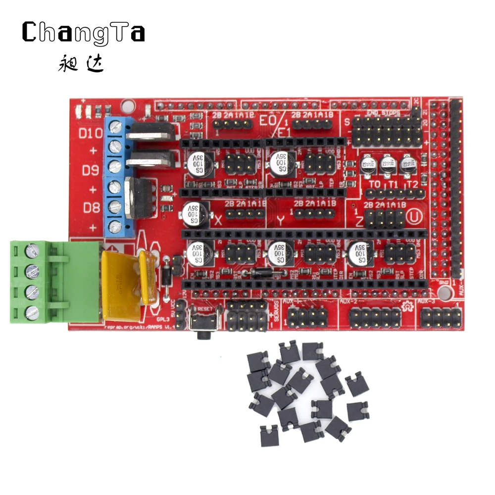 CHANGTA RAMPS 1.4 Control Board Panel Part Motherboard 3D Printers Parts Shield Red Black Controls Ramps1.4 Boards Accessories
CHANGTA RAMPS 1.4 Control Board Panel Part Motherboard 3D Printers Parts Shield Red Black Controls Ramps1.4 Boards Accessories