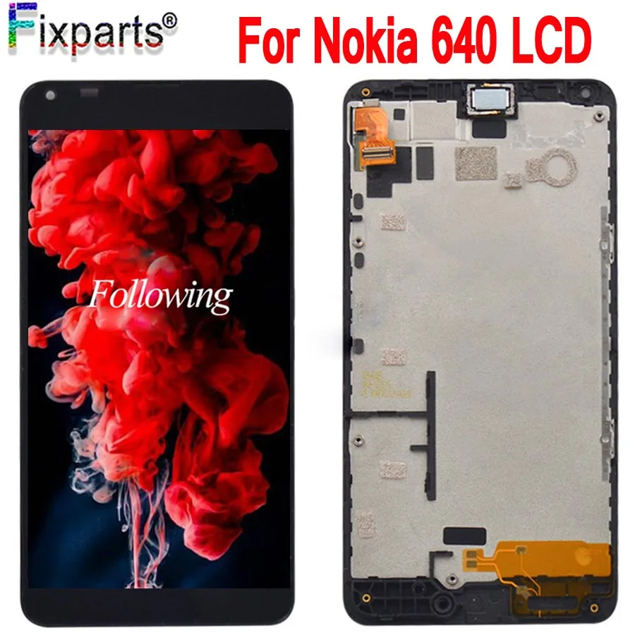 ЖК-дисплей и дигитайзер сенсорной панели в сборе для Microsoft Nokia Lumia 640 с рамкой Tseted 5 0