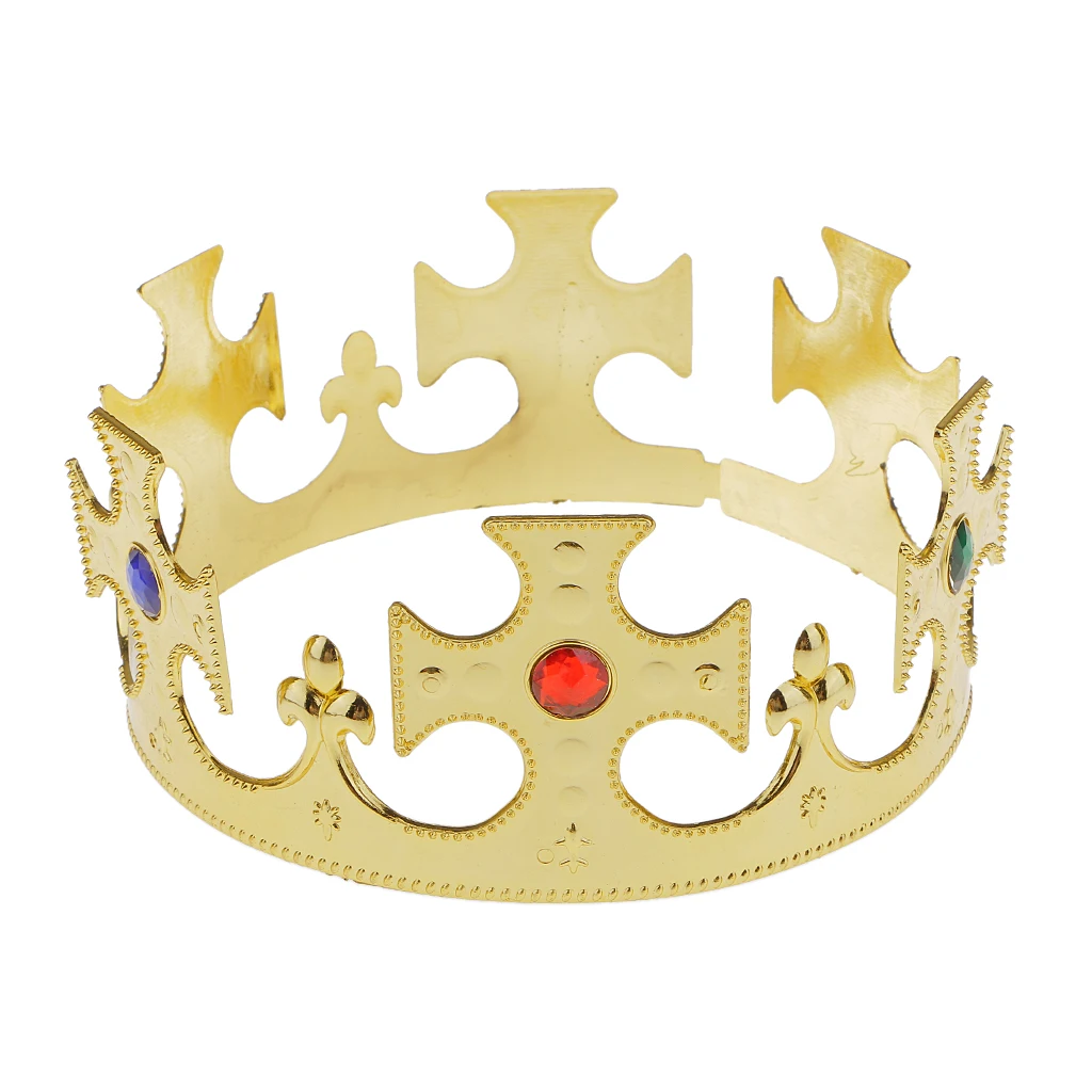Novelty Vintage Gold Plastic Kings Queens Crown Royal Fancy Dress Party Costume Hat Accessory for Adult
Novelty Vintage Gold Plastic Kings Queens Crown Royal Fancy Dress Party Costume Hat Accessory for Adult