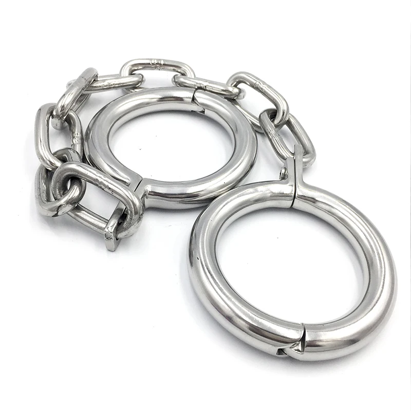 Stainless Steel Leg Irons Ankle Cuffs Metal Bondage Restraint Slave Bdsm Kit Fetish Legcuffs Sex Toys Adult Games For Couples | Красота и