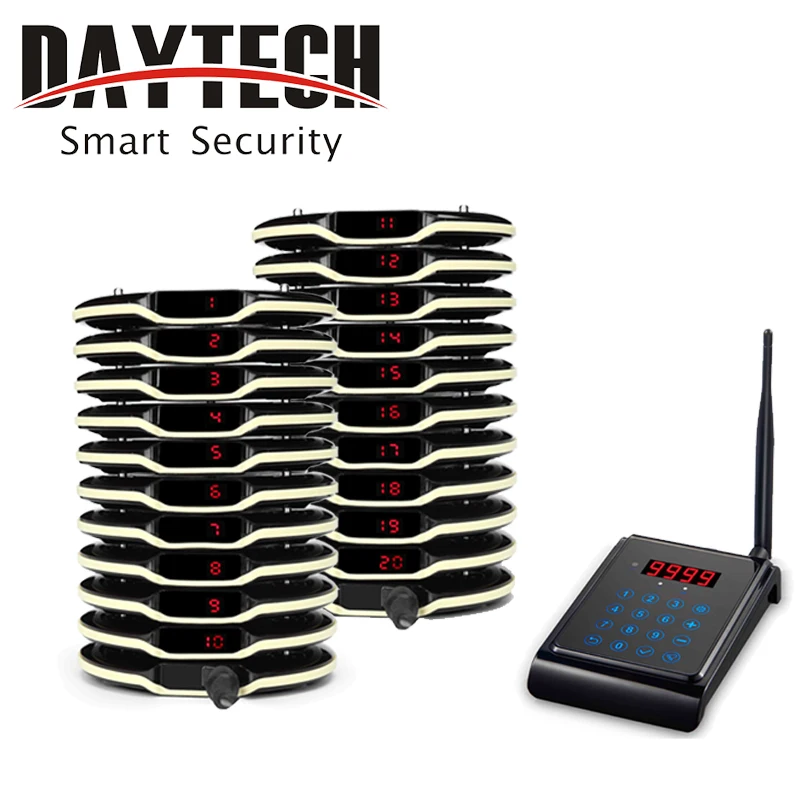 DAYTECH Wireless Queue Calling System Restaurant Guest Coaster Pager System 1 Keyboard 20 pcs Pagers
DAYTECH Wireless Queue Calling System Restaurant Guest Coaster Pager System 1 Keyboard 20 pcs Pagers