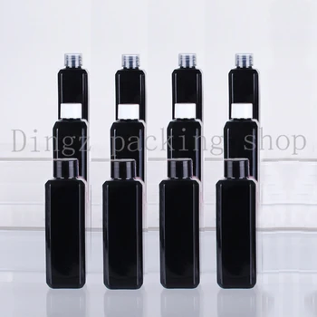 50pcs 100ml black Plastic PET Bottles Cosmetic Square 100cc with black/white screw lid plastic bottle With inner plug
50pcs 100ml black Plastic PET Bottles Cosmetic Square 100cc with black/white screw lid plastic bottle With inner plug