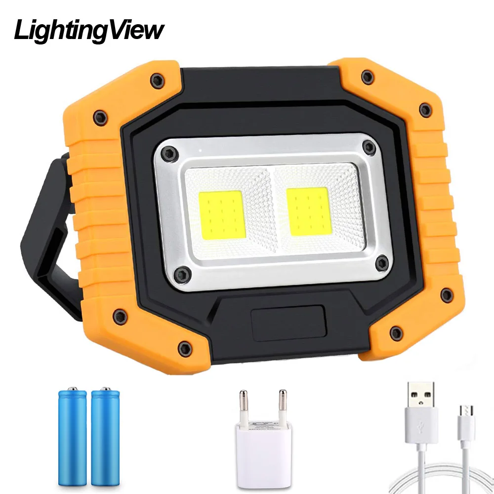 Portable Spotlight LED COB Work Lamp Light For Camp Hunting Lantern Searchlight Floodlight Rechargeable 18650 Battery
Portable Spotlight LED COB Work Lamp Light For Camp Hunting Lantern Searchlight Floodlight Rechargeable 18650 Battery