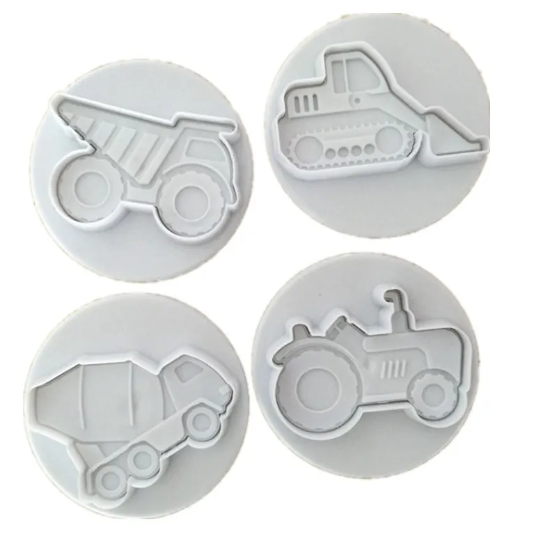 New 4 PCS/Set Special Vehicles Theme (Trucks,Tractor,Forklift) Plastic Cake Cookie Plunger Cutters Fondant Molds DIY Gift
New 4 PCS/Set Special Vehicles Theme (Trucks,Tractor,Forklift) Plastic Cake Cookie Plunger Cutters Fondant Molds DIY Gift