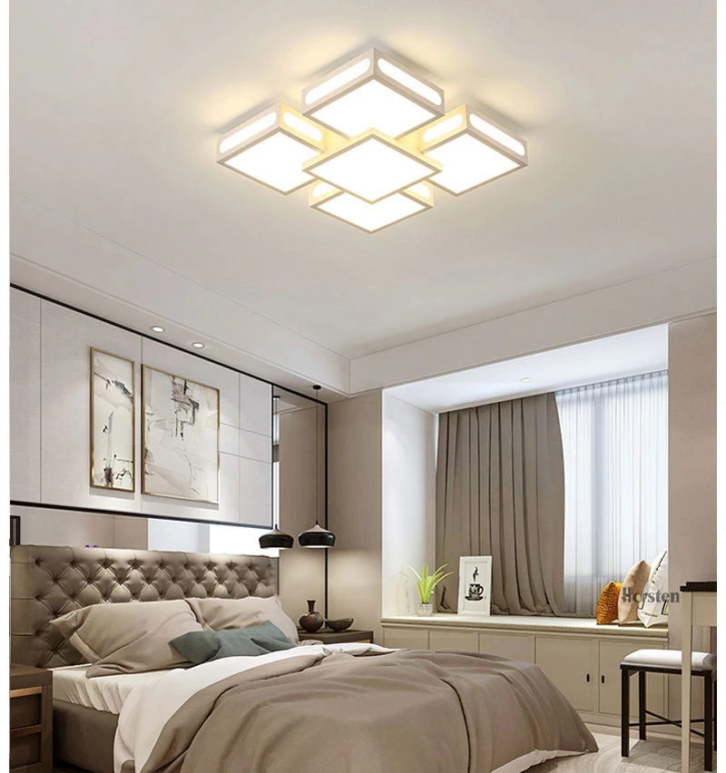 Modern Simple Acrylic LED Ceiling Lights Minimalist Rectangular Ceiling Chandelier Lights Lamp For Living Room Bedroom 220V (6)