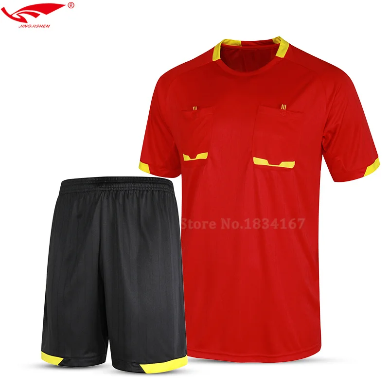 Image 2017 Men Survetement Soccer Referee Jerseys Sets Referee Judge Uniforms Shorts +Shirt Tracksuits 5 Colors Referee Kits