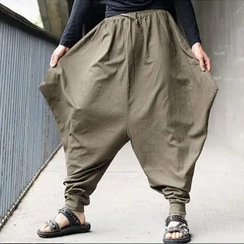 Free shipping Men Japanese Samurai Style trousers Boho Casual Low Drop Crotch Loose pants Linen Harem Baggy Hakama Pants 102403
Free shipping Men Japanese Samurai Style trousers Boho Casual Low Drop Crotch Loose pants Linen Harem Baggy Hakama Pants 102403