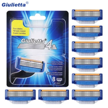 Giulietta New Useful 8pcs/lot 4 Layer Razor Blades for Men shaving & hair removal Beauty Proglide Shaving Blades Refills Cartrid
Giulietta New Useful 8pcs/lot 4 Layer Razor Blades for Men shaving & hair removal Beauty Proglide Shaving Blades Refills Cartrid