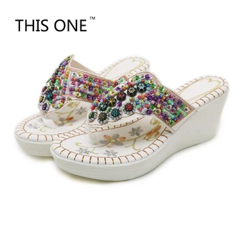 THIS ONE Brand Women Sandals Flat With Bohemia Flats Beaded Flops Thick Bottom Platform Trifle Summer Beach Shoes For Woman35-42
THIS ONE Brand Women Sandals Flat With Bohemia Flats Beaded Flops Thick Bottom Platform Trifle Summer Beach Shoes For Woman35-42