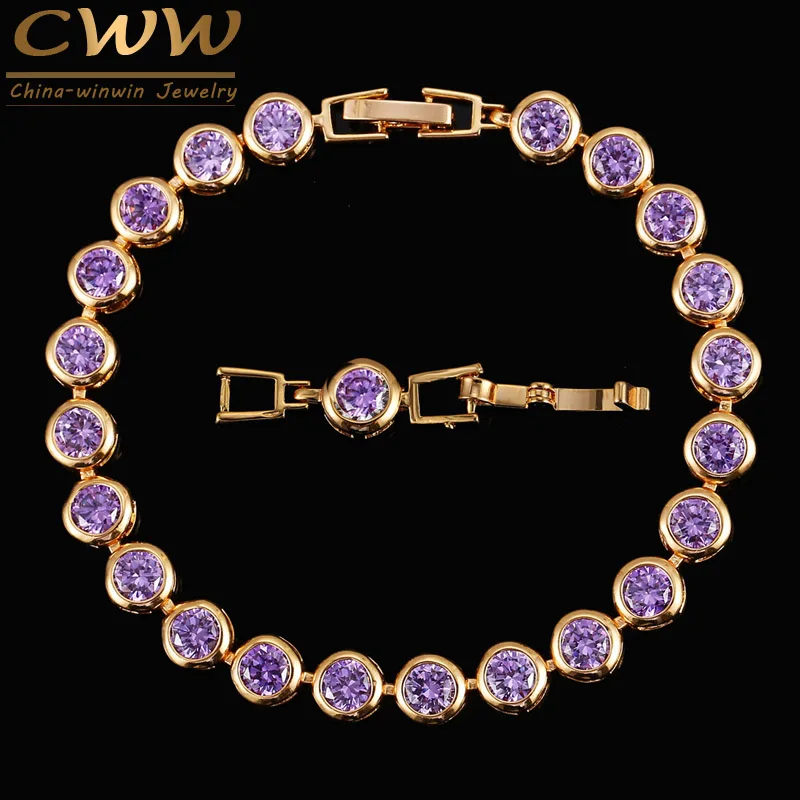Luxury Amethyst Purple Jewelry Women 18K Yellow Gold Plated CZ Diamond Connected Chain Link Bracelets With Extended Clasp CB152
Luxury Amethyst Purple Jewelry Women 18K Yellow Gold Plated CZ Diamond Connected Chain Link Bracelets With Extended Clasp CB152