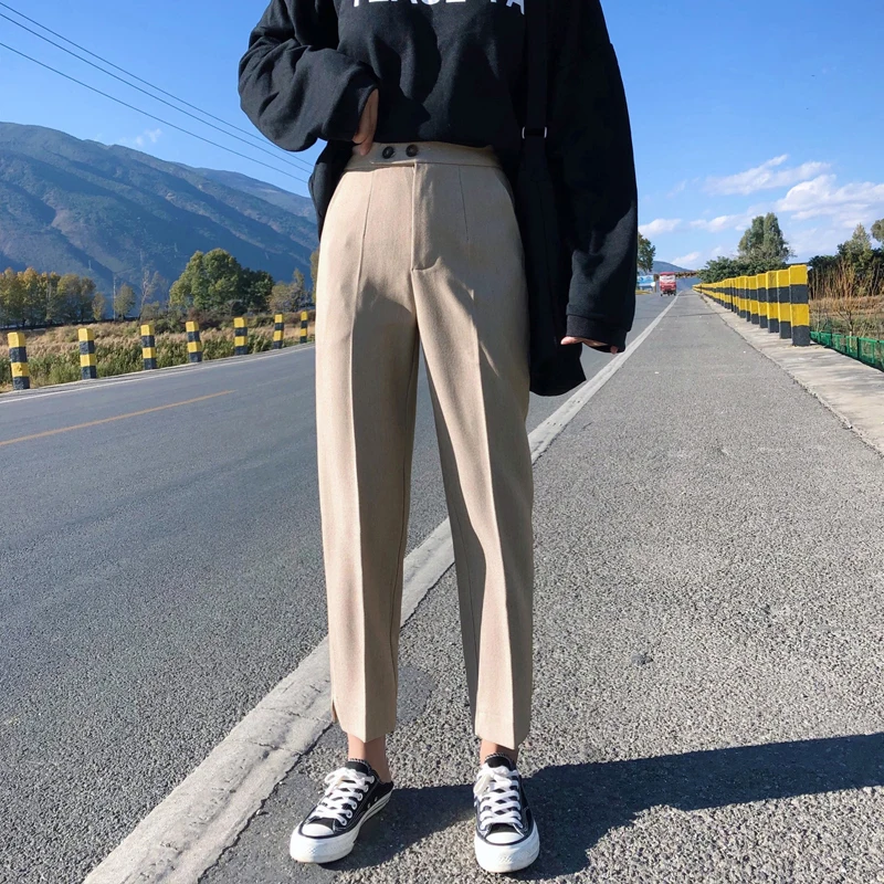 2019 Women's Casual Harem Pants Spring Summer Fashion Loose Ankle-length Trousers Female Classic High Elastic Waist Black Khaki
2019 Women's Casual Harem Pants Spring Summer Fashion Loose Ankle-length Trousers Female Classic High Elastic Waist Black Khaki