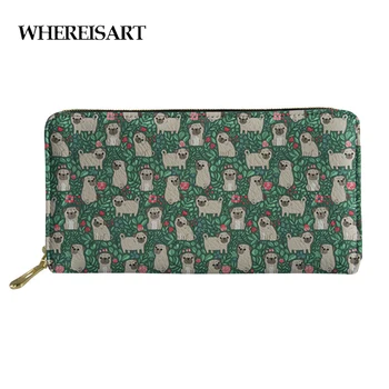 WHEREISART Pug Dog Printing Womens Purses And Wallets Long Leather Travel Card Holder Cellphone Clutch Pocket Organizer Cartera
WHEREISART Pug Dog Printing Womens Purses And Wallets Long Leather Travel Card Holder Cellphone Clutch Pocket Organizer Cartera