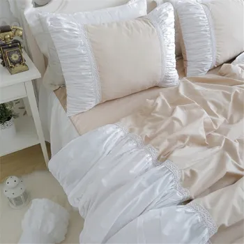 Free shipping cotton Korean ruffles light camel white bedding set twin full queen king size lace постельное белье с рюшами YYX
Free shipping cotton Korean ruffles light camel white bedding set twin full queen king size lace постельное белье с рюшами YYX