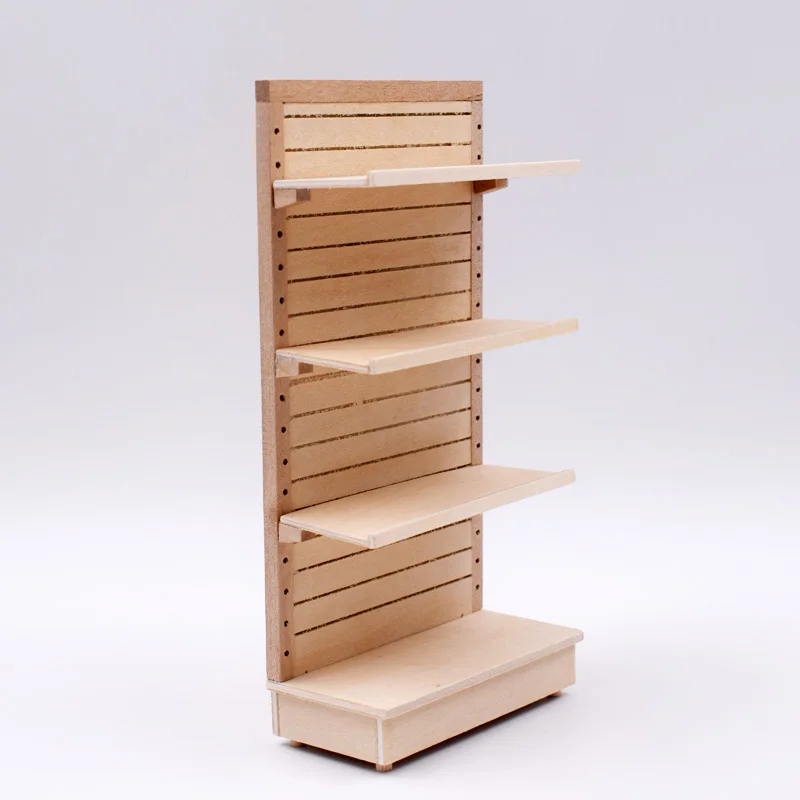 Generic 112 Wooden Shelves Dollhouse Supermarket Miniature Scale