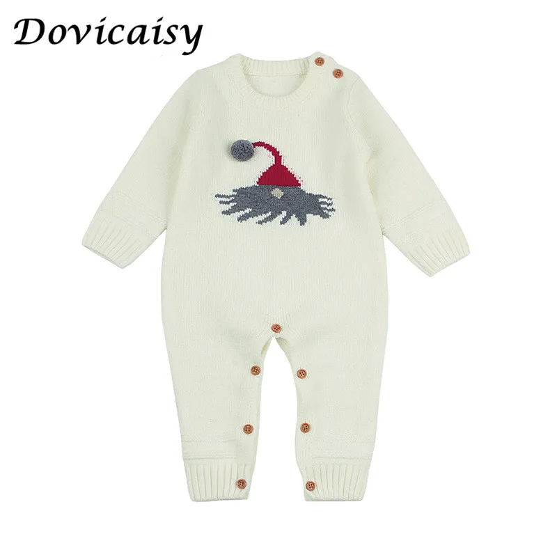 Baby Rompers Long Sleeve Toddler Infant Knit Jumpsuits Newborn Baby Christmas hat Pattern Boys Girls Autumn Rompers
Baby Rompers Long Sleeve Toddler Infant Knit Jumpsuits Newborn Baby Christmas hat Pattern Boys Girls Autumn Rompers