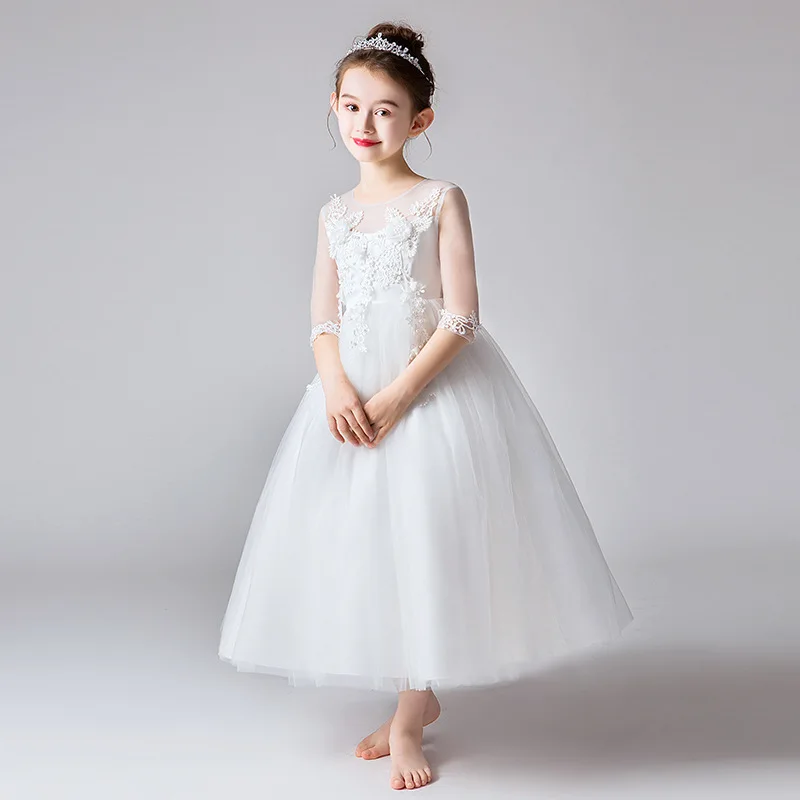 Lovely Flower Girl Dresses For Weddings Party Ball Gown Beaded Appliques Bow Sashes Cute Children Holy Communion Dresse 2019
Lovely Flower Girl Dresses For Weddings Party Ball Gown Beaded Appliques Bow Sashes Cute Children Holy Communion Dresse 2019