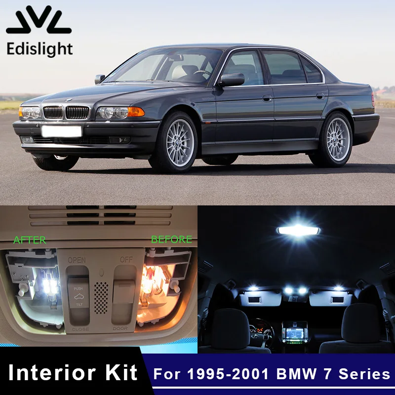 Edislight 19Pcs Canbus LED Lamp Car Bulbs Interior Package Kit For 1995-2001 BMW 7 Series E38 Map Dome Trunk Door Plate Light
Edislight 19Pcs Canbus LED Lamp Car Bulbs Interior Package Kit For 1995-2001 BMW 7 Series E38 Map Dome Trunk Door Plate Light
