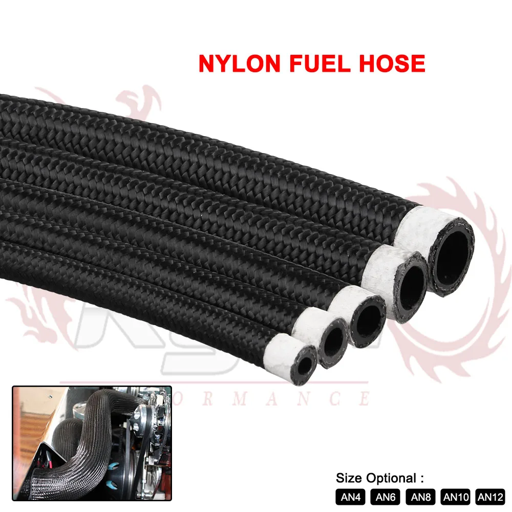 1M AN4-AN12 Nylon Braided Oil Fuel Hose Line Tubing Pipe Light Weight Ricing Hose Car Accessories Black HF047
1M AN4-AN12 Nylon Braided Oil Fuel Hose Line Tubing Pipe Light Weight Ricing Hose Car Accessories Black HF047