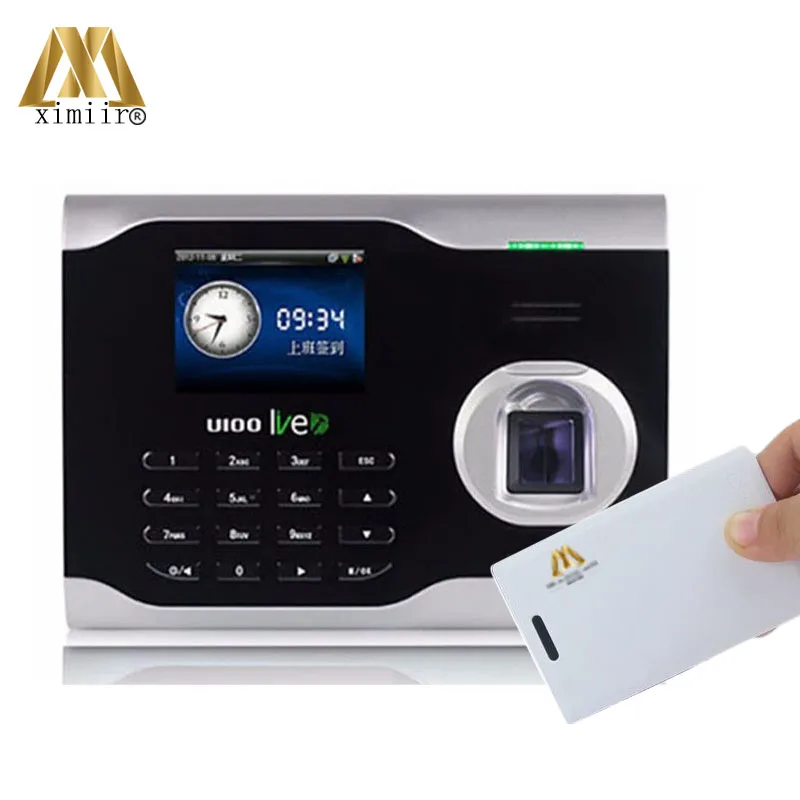 3 inch touch screen U100 IC card and fingerprint time clock optical sensor fingerprint time attendance with TCP/IP
3 inch touch screen U100 IC card and fingerprint time clock optical sensor fingerprint time attendance with TCP/IP