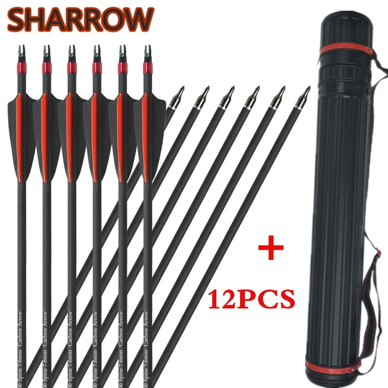 12pcs 30" Archery Carbon Arrows SP400 Explosion Proof Ring Nocks With Replace Broadheads Outdoor Practice Shooting Accessories
12pcs 30" Archery Carbon Arrows SP400 Explosion Proof Ring Nocks With Replace Broadheads Outdoor Practice Shooting Accessories