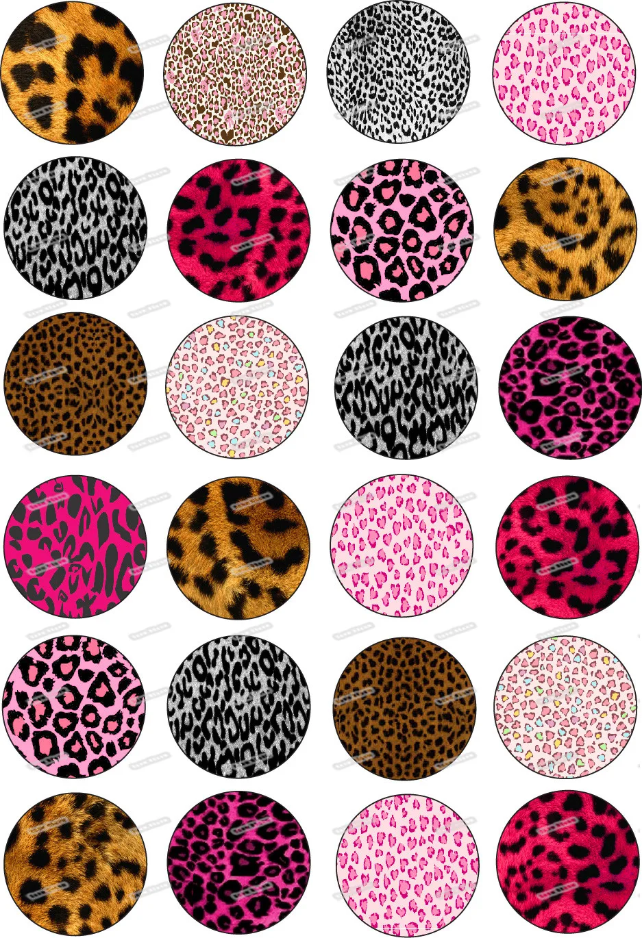 24 Colorful Leopard Edible cake topper wafer rice paper cake cookie Cupcake topper Birthday wedding cake decoration supplier
24 Colorful Leopard Edible cake topper wafer rice paper cake cookie Cupcake topper Birthday wedding cake decoration supplier