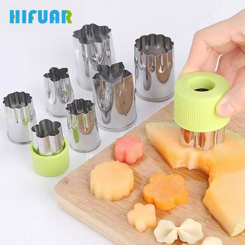 HIFUAR 8Pcs/Set Flower Shaped Fruit Vegetable Cutter Mould Cookie Cutter Cake Sushi Decorative Tool Kitchen Accessories Gadget
HIFUAR 8Pcs/Set Flower Shaped Fruit Vegetable Cutter Mould Cookie Cutter Cake Sushi Decorative Tool Kitchen Accessories Gadget