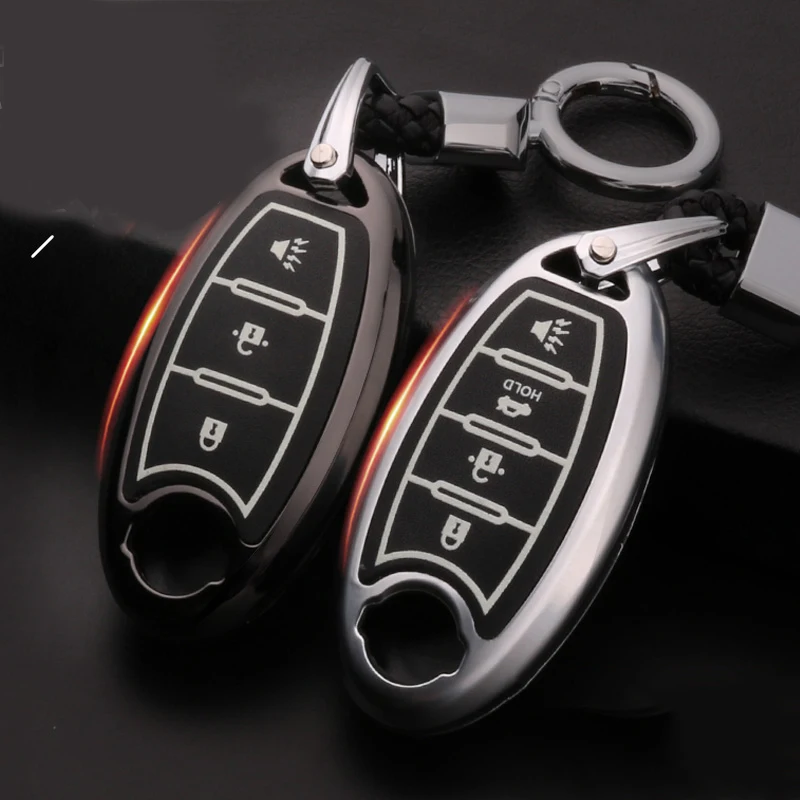 Luminous Leather Car-Styling Key Cover Case For Nissan X-Trail T32 Qashqai J11 Skyline Kicks Tiida Juke Alissa Note Almera Sunny
Luminous Leather Car-Styling Key Cover Case For Nissan X-Trail T32 Qashqai J11 Skyline Kicks Tiida Juke Alissa Note Almera Sunny
