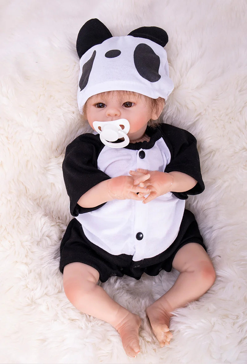 with Cute panda clothes soft Silicone Bebe Reborn Girl Doll 46cm Newborn Baby Princess best Birthday Gift Toy Bonecas Menina LOL
with Cute panda clothes soft Silicone Bebe Reborn Girl Doll 46cm Newborn Baby Princess best Birthday Gift Toy Bonecas Menina LOL