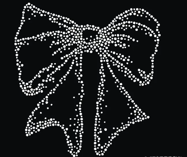 

2pc/lot Bowknot hot fix rhinestone transfer motifs iron on crystal transfers design iron on applique patches for shirt dress