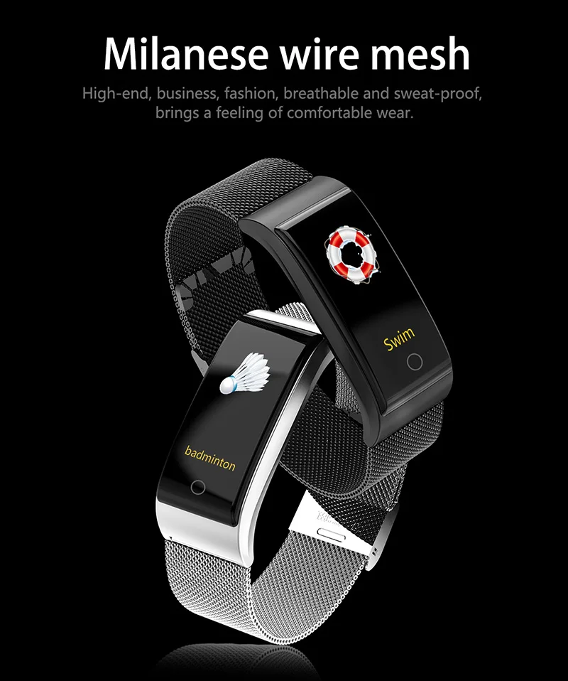 Image of silver and black colors Smart waterproof watch with pedometer. Smart waterproof watch with heart rate monitor Foto of silver and black colors Smart waterproof watch with pedometer. Smart waterproof watch with heart rate monitor