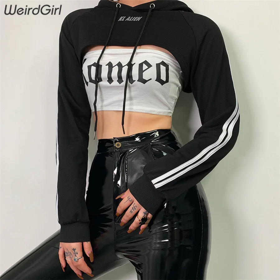 Weirdgirl women Sweatshirts striped reflective letter print fashion hoodies crop top full sleeve streetwear new 2019 autumn
Weirdgirl women Sweatshirts striped reflective letter print fashion hoodies crop top full sleeve streetwear new 2019 autumn