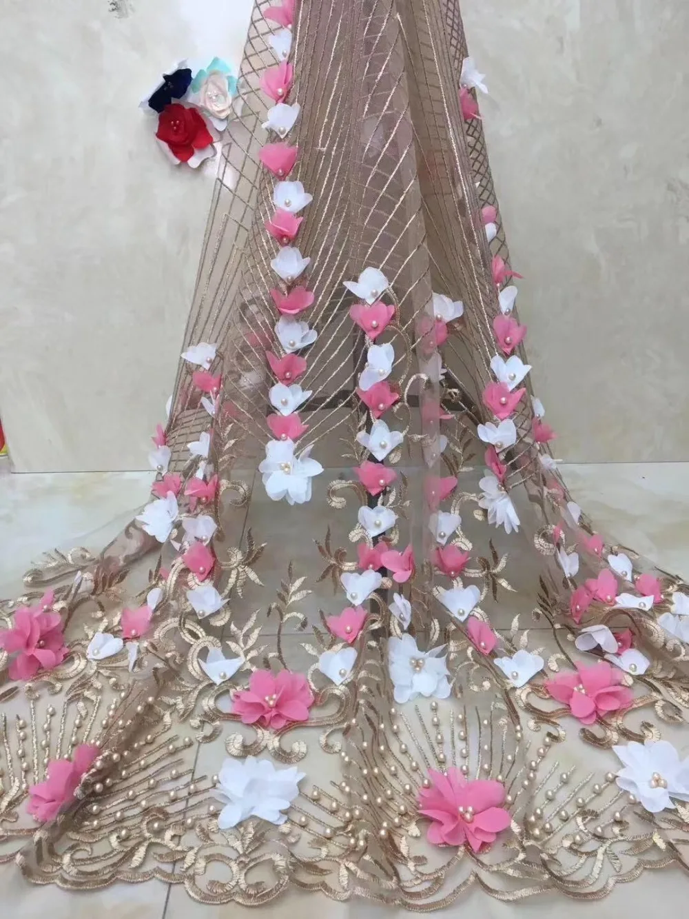 African Net Lace Embroidery Fabric, 3d And the beads Lace Fabric Good Quality For Bride, Newest Flower Tulle Lace Sewing
African Net Lace Embroidery Fabric, 3d And the beads Lace Fabric Good Quality For Bride, Newest Flower Tulle Lace Sewing