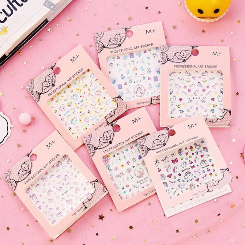 3 Sheets Unicorn Nail Stickers Cartoon Manicure Sticker Kawaii Heart Style Rainbow Water Decals Hot Pink Deco Scrapbook Stickers
3 Sheets Unicorn Nail Stickers Cartoon Manicure Sticker Kawaii Heart Style Rainbow Water Decals Hot Pink Deco Scrapbook Stickers