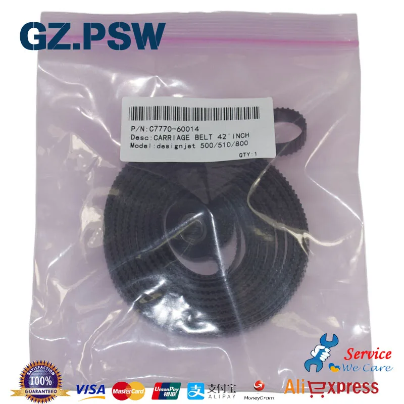 New Carriage Belt C6072-60198 C7770-60014 C7769-60182 Q1253-60066 Q1251-60144 Q1251-6032 For HP 1050C 1050 1055 500 800 510 5500
New Carriage Belt C6072-60198 C7770-60014 C7769-60182 Q1253-60066 Q1251-60144 Q1251-6032 For HP 1050C 1050 1055 500 800 510 5500